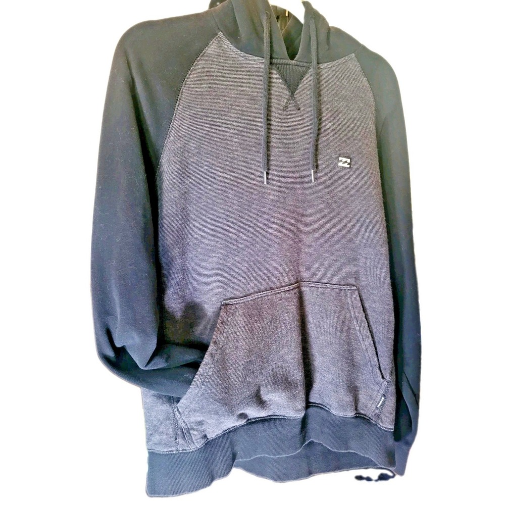 Billabong Hooded Sweatshirt Men's Sz Large Black 85% Cotton, 15% Poly Surf Beach